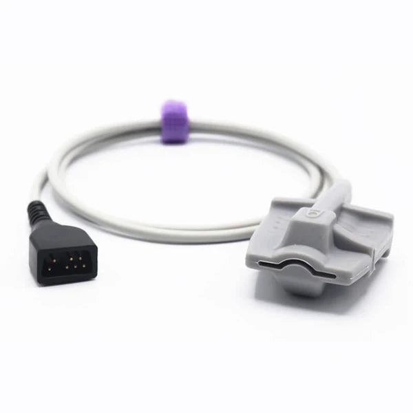 Sensor de Spo2 para adultos Nonin 8000AA, de dedo suave, 1 m, conector de 7 pines