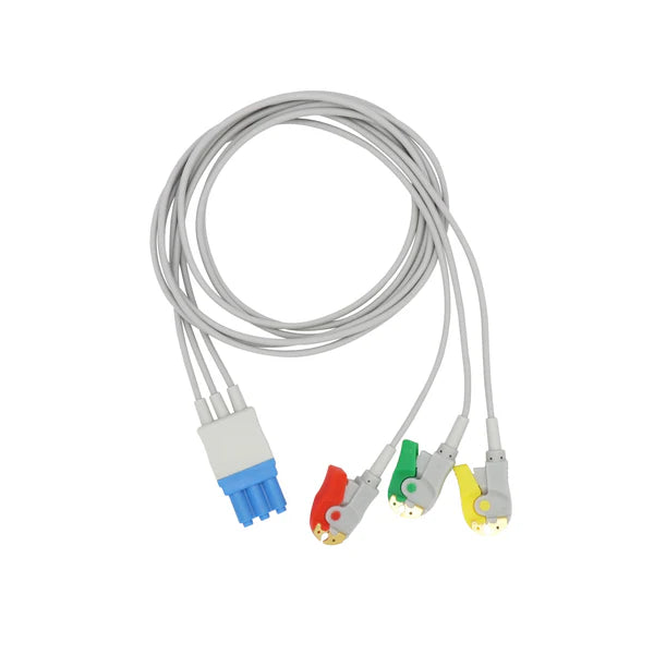 Electrocardiógrafo ECG Philips M1671A compatible con 3 cables de derivación AHA con pinza/pinza