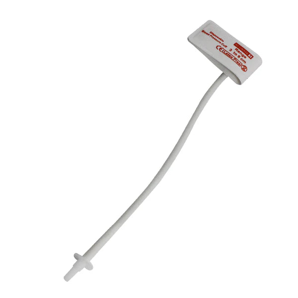 Manguito desechable de presión arterial no invasiva (NIBP) para uso veterinario en neonatos, tubo único de 3 a 6 cm, paquete de 10
