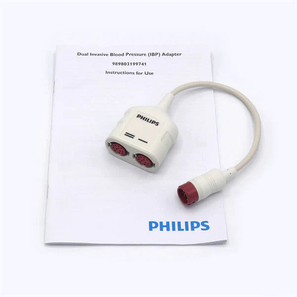 Cable adaptador de presión arterial invasiva dual compatible  Philips 989803199741