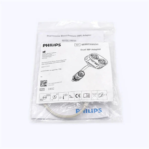 Cable adaptador de presión arterial invasiva dual Philips 989803199741
