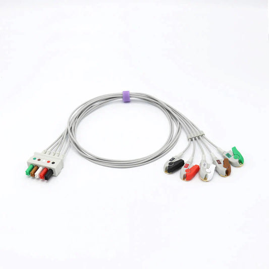 Cables de ECG compatibles con Draeger Siemens 5956490 AHA Pinch