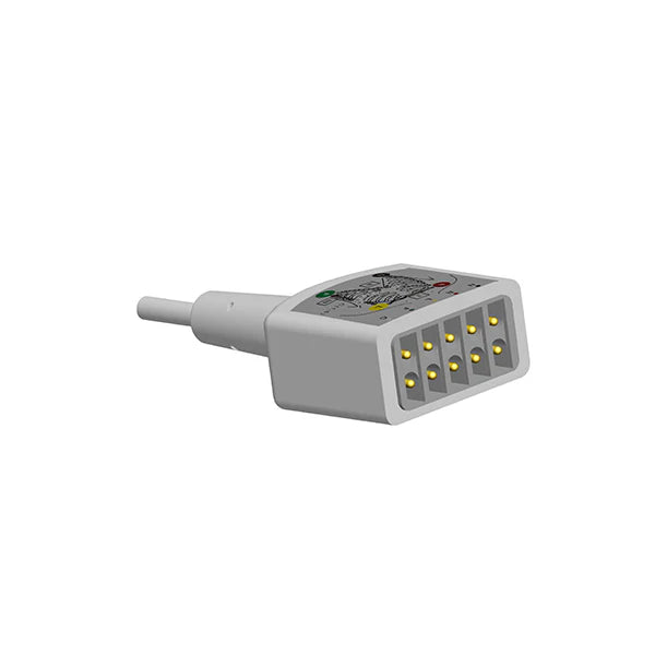 Cable troncal de ECG compatible con GE Marquette 412931-001, conector AHA de 11 pines
