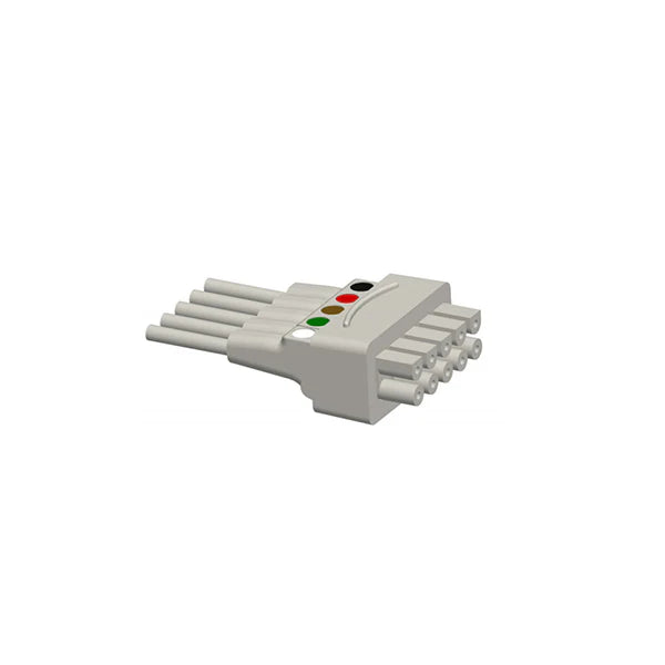 Cables conductores de ECG Marquette 412682-001 compatibles con conector de pinza AHA de 3 derivaciones