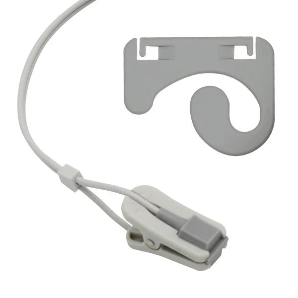 Sensor de Spo2 Datex-Ohmeda OXY-E4-N con clip para oreja para adultos, 3 m, conector de 10 pines