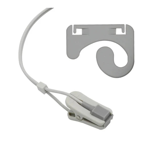 Sensor SpO2 tipo clip de oreja de 1 m con conector de 9 pines – insumo alternativo