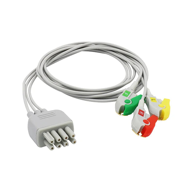 Cable de pinza/pinza AHA BR-903P compatible con ECG Nihon Kohden de 3 derivaciones