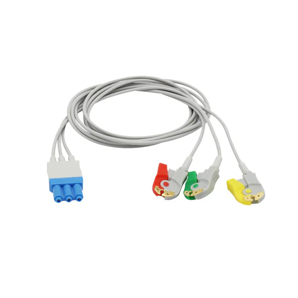 Electrocardiógrafo ECG Philips M1671A compatible con 3 cables de derivación AHA con pinza/pinza