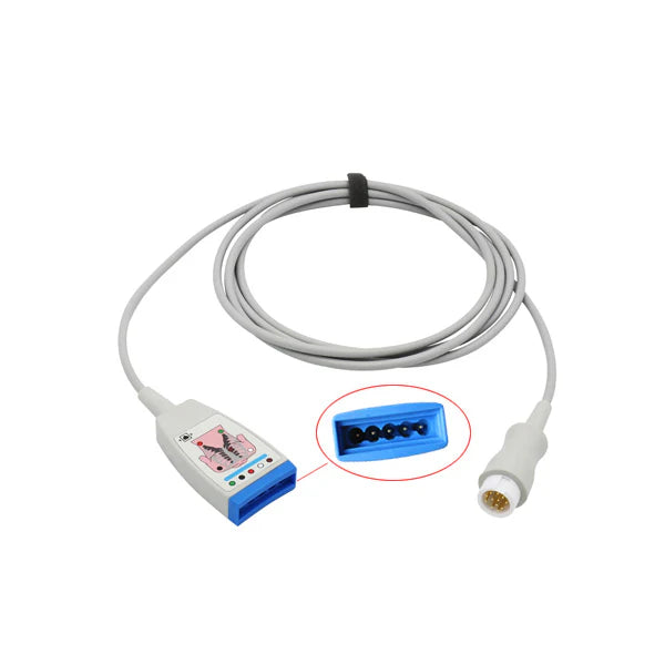 Cable troncal de ECG Philips M1668A 989803145061 compatible con conector AHA e IEC de 12 pines
