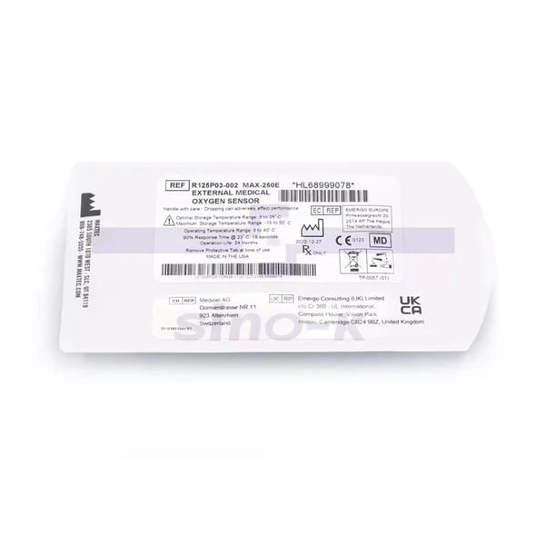 Sensor de oxígeno médico externo R125P03-002/MAX-250E