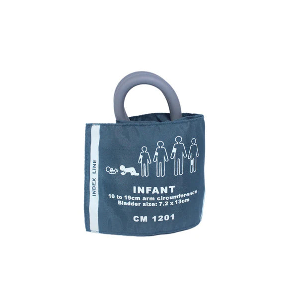Manguito reutilizable de presión arterial no invasiva (NIBP) de doble tubo para uso infantil, circunferencia del brazo de 10 a 19 cm