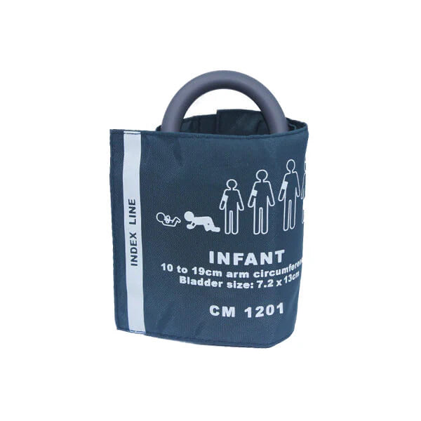Manguito de presión arterial reutilizable de un solo tubo para uso infantil, circunferencia del brazo de 10 a 19 cm