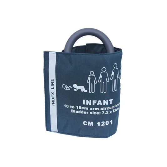 Manguito de presión arterial reutilizable de un solo tubo para uso infantil, circunferencia del brazo de 10 a 19 cm