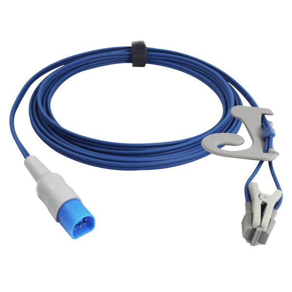 Sensor Philips Spo2 compatible con clip para oreja de adulto, 3 m, conector de 8 pines