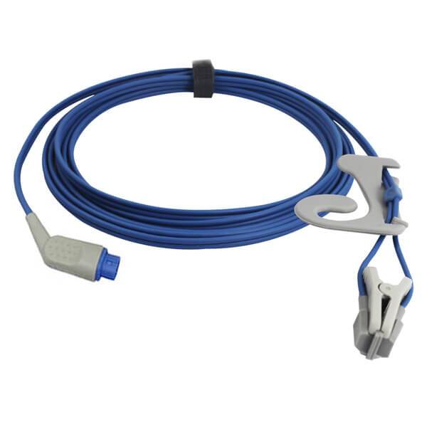 Sensor Spo2 Philips con clip para oreja para adultos, 3m, conector de 12 pines