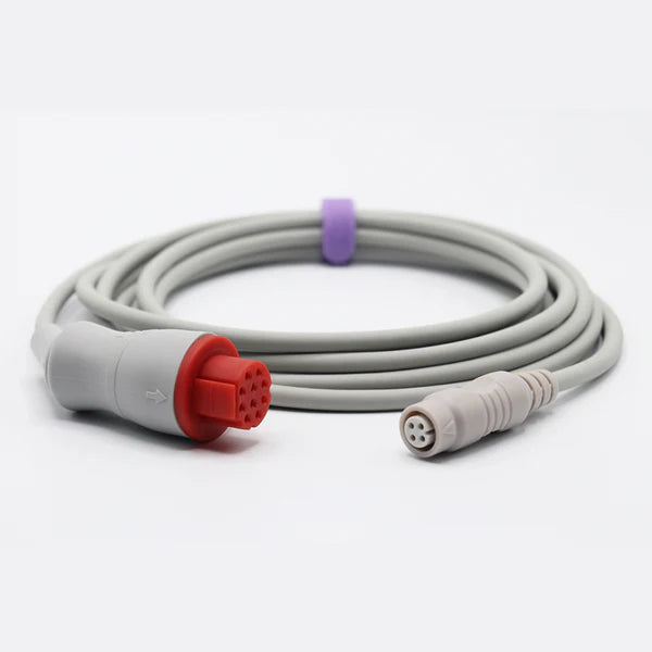 Cable adaptador Datex-Ohmeda IBP compatible con conector B. Braun