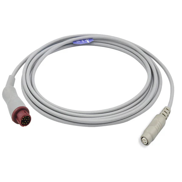 Cable adaptador de presión arterial invasiva compatible con Mindray IBP, conector B. Braun, cable de presión arterial invasiva