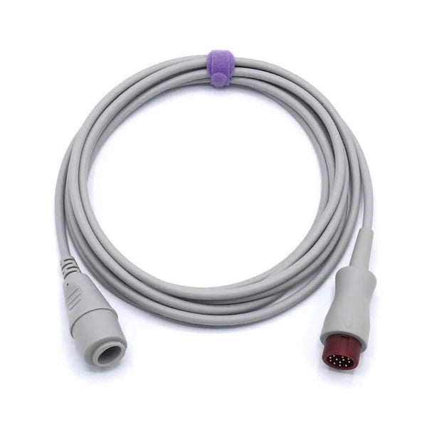 Cable adaptador de presión arterial invasiva IBP para Mindray 0010-21-12179, conector Edward.