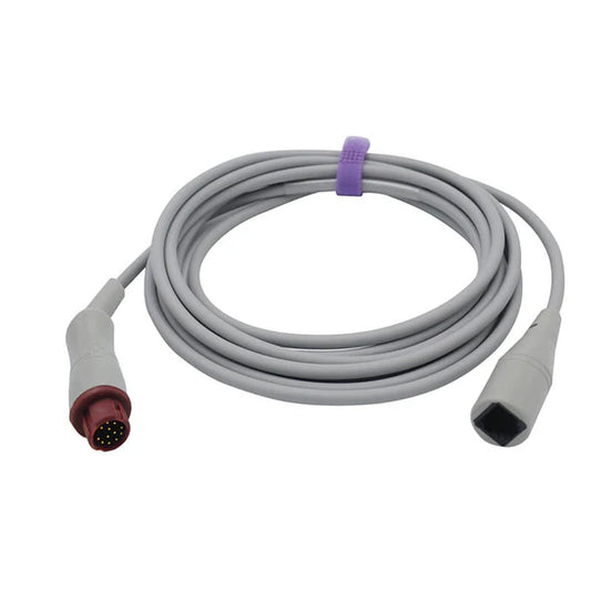 Cable adaptador de presión arterial invasiva para Mindray 001C-30-70759, conector Medex Abbott, cable de presión arterial invasiva