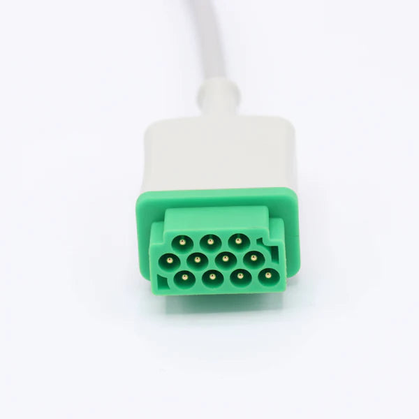 Cable de ECG Marquette compatible con conector Snap de 3 derivaciones 2001292-001