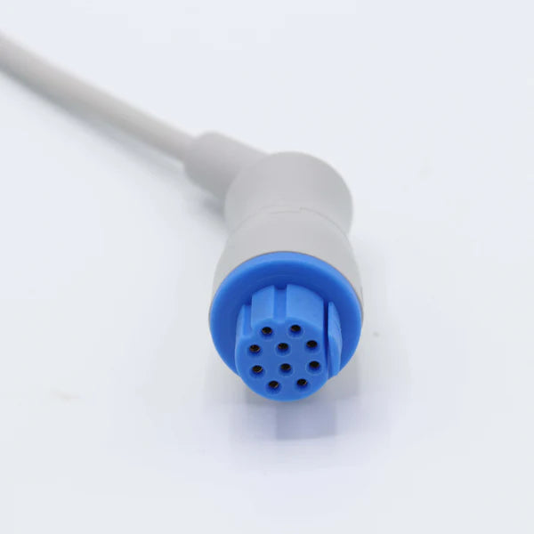 Cable de ECG Datex-Ohmeda compatible con 3 derivaciones y conector de pinza AHA