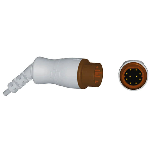 Cable adaptador de presión arterial invasiva compatible con transductor Drager Siemens IBP, conector Medex Abbott.