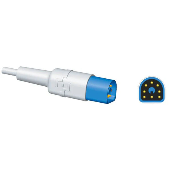 Sensor Spo2 Philips M1196A compatible con pinza para dedo para adultos, 3 m, conector de 8 pines