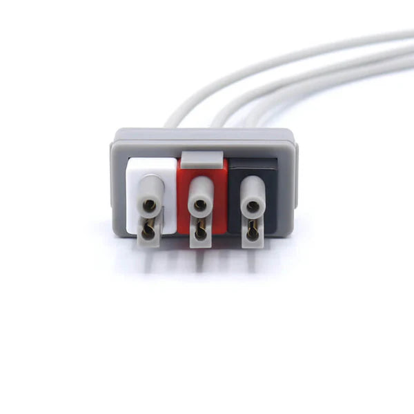 cable Electrocardiógrafo ECG Alternativo compatible con Philips M1603A compatible con 3 cables de derivación AHA de pinza/pinza
