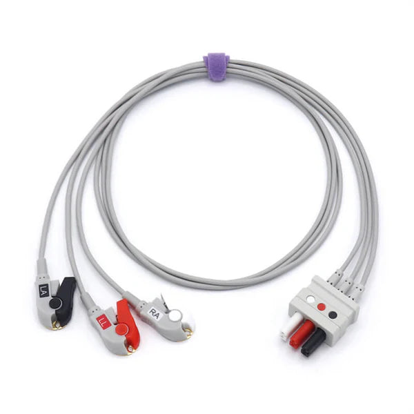 Cable de pinza/pinza AHA compatible con Draeger ECG 3 cables MP03412