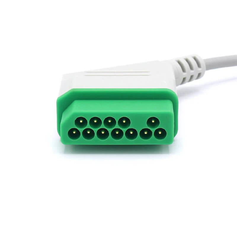 Conector compatible de pellizco/agarrador de Nihon Kohden ECG 3 cables conductores AHA