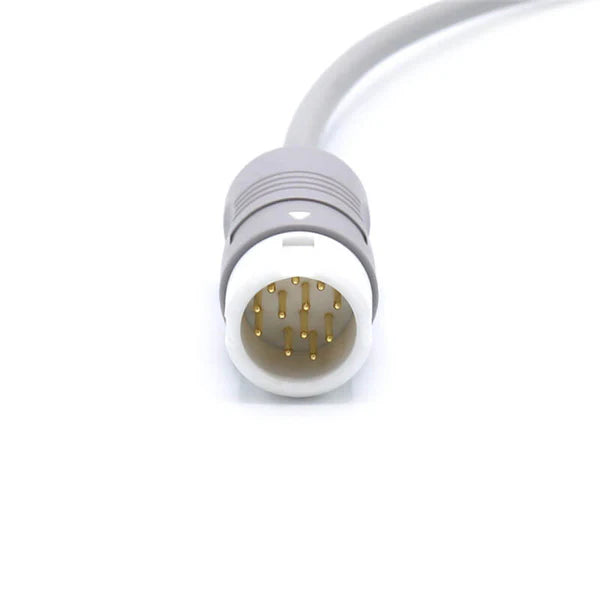 Cable troncal de ECG Philips M1500A compatible con 3 conductores a conector de 12 pines AHA Latex