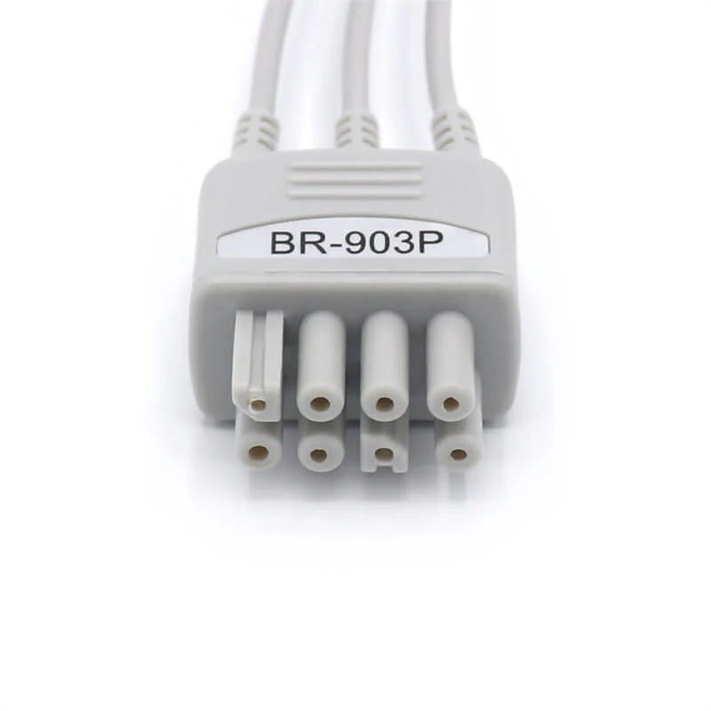 Cable de ECG alternativo para Biolight para 3 derivaciones AHA de 12 pines con conector de pinza