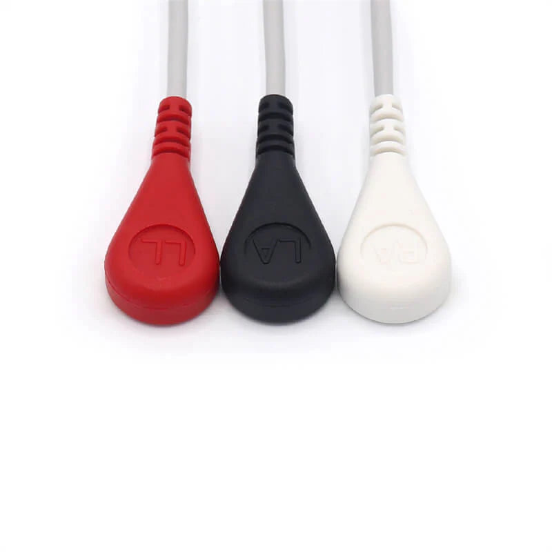 Conector rápido compatible de los alambres conductores AHA de Nihon Kohden ECG 3