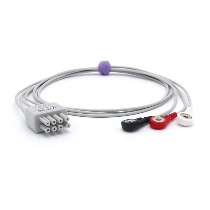 Conector rápido compatible de los alambres conductores AHA de Nihon Kohden ECG 3