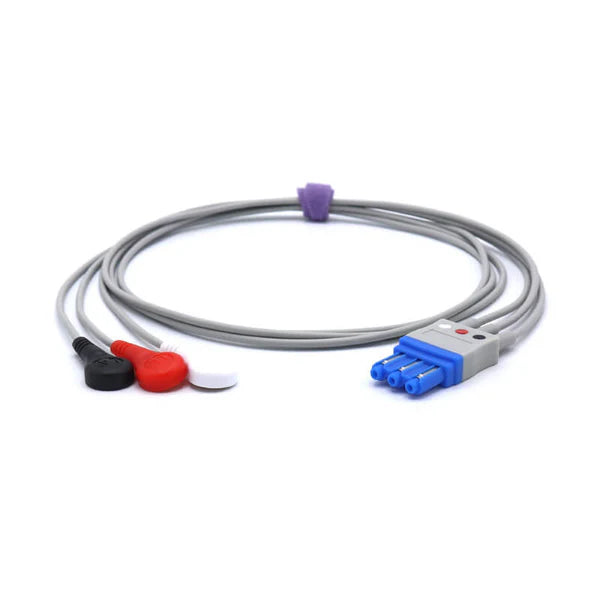 Cables conductores Philips ECG 3 compatibles M1673A AHA Snap