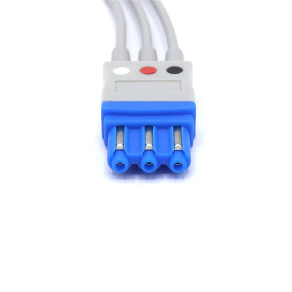 Cables conductores Philips ECG 3 compatibles M1673A AHA Snap