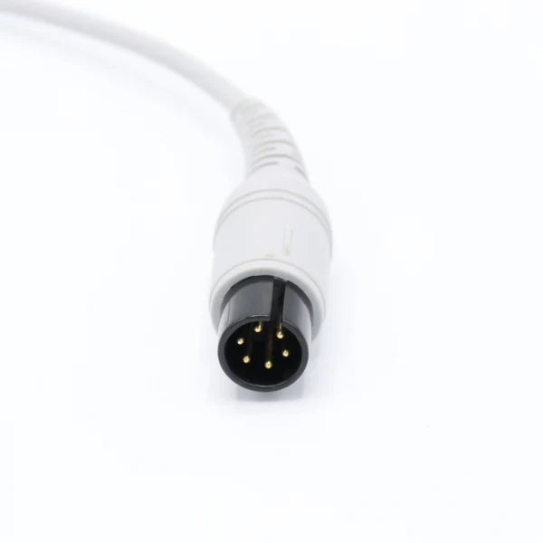 Cable de ECG AAMI compatible con 3 derivaciones, 6 pines, conector recto AHA Snap