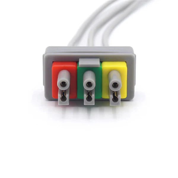 Cables conductores Philips ECG 3 compatibles M1613A IEC estándar europeo Snap