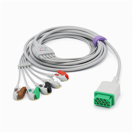 Cables de ECG para Draeger Siemens 5956490 AHA Pinch