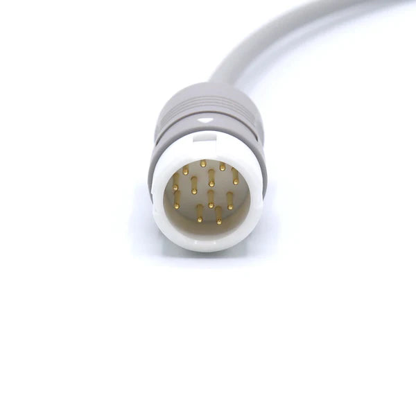 Cable troncal de ECG Philips M1520A compatible con conector de 5 cables a 12 pines AHA