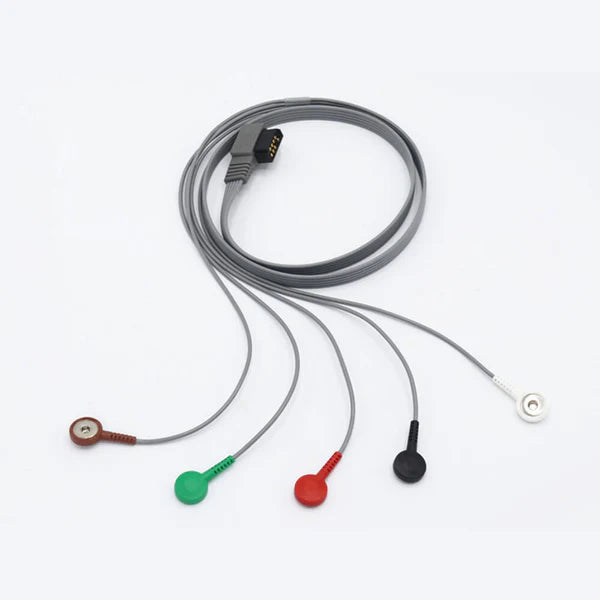 Holter ECG Philips M4725A compatible con 5 cables y conector a presión Zymed DigiTrak-Plus AHA