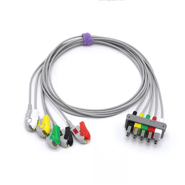 Cable de pinza/pinza Alternativo compatible con Philips ECG de 5 derivaciones compatible con la norma europea IEC