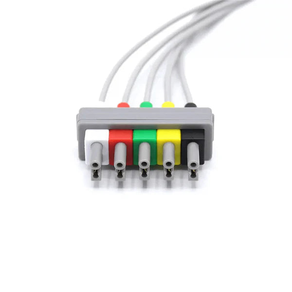 Cable de pinza/pinza Alternativo compatible con Philips ECG de 5 derivaciones compatible con la norma europea IEC