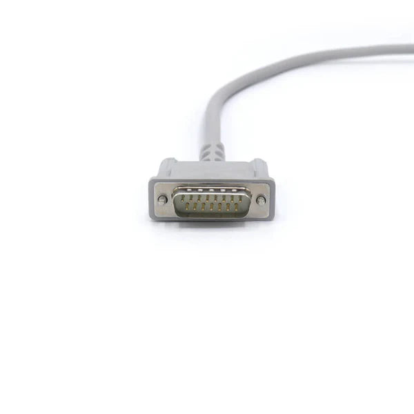 Cable de EKG Philips M2461A compatible con 10 derivaciones, conector banana AHA de 4 mm y 15 pines.