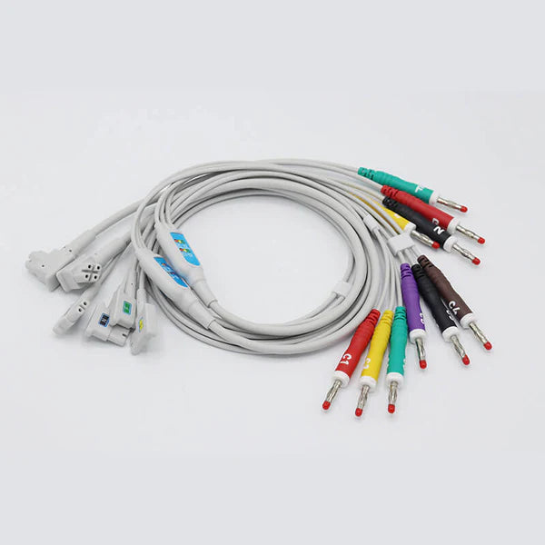 Electrocardiograma Philips 989803151631 compatible con 10 cables conductores IEC, conector banana de 4,0 mm.