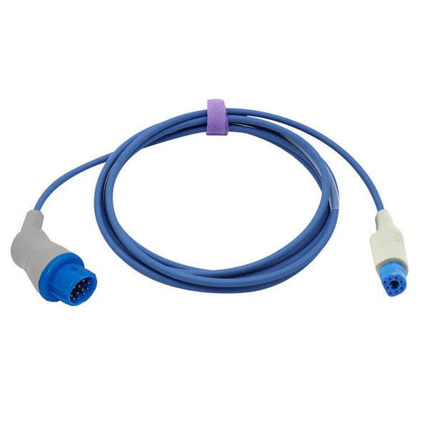 Cable de extensión SpO2 compatible con sensor de pulso HP Philips M1940A de 12 pines y 2.2m