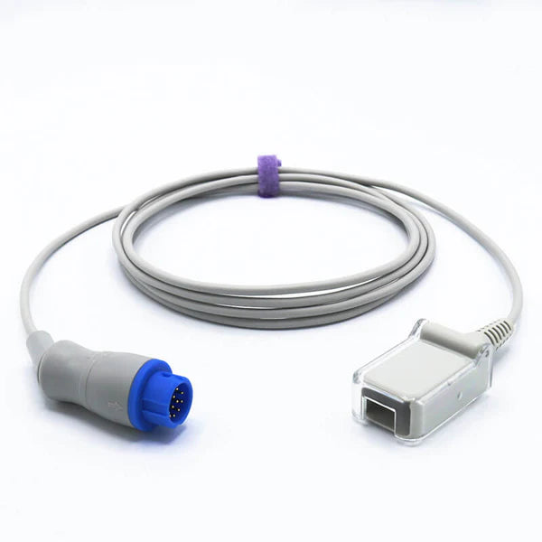 Cable de extensión SpO2 compatible con sensor de pulso HP Philips M1900A de 12 pines y 2,2m