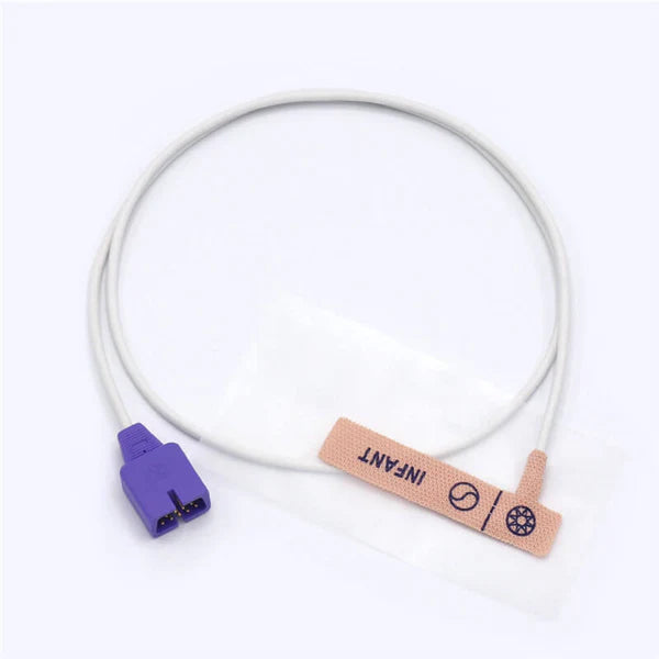 Sensor de Spo2 desechable Nellcor MAX-I para bebés, compatible, de 1 m, con conector de 9 pines, paquete de 12