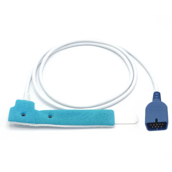 Sensor de Spo2 desechable para bebés para Nihon Kohden, para espuma no adhesiva, 9 pines (paquete de 12)
