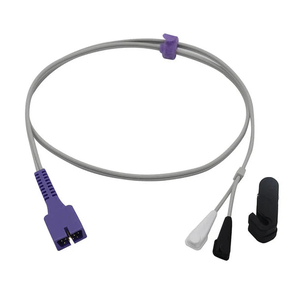 Sensor Nellcor Spo2 compatible con clip de oreja para adultos de 1m y conector de 9 pines